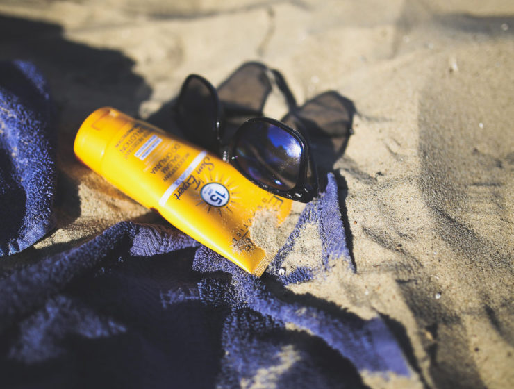 Sunscreen SPF protection from top to toe